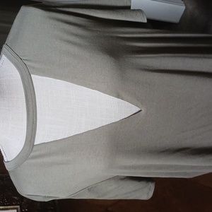 NWOT Sexy Cut Out Olive T-Shirt Size 2X